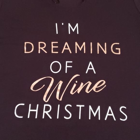 New t.shirt I dreaming of a wine x.mas size median - Picture 2 of 3